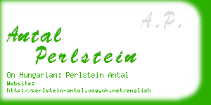 antal perlstein business card